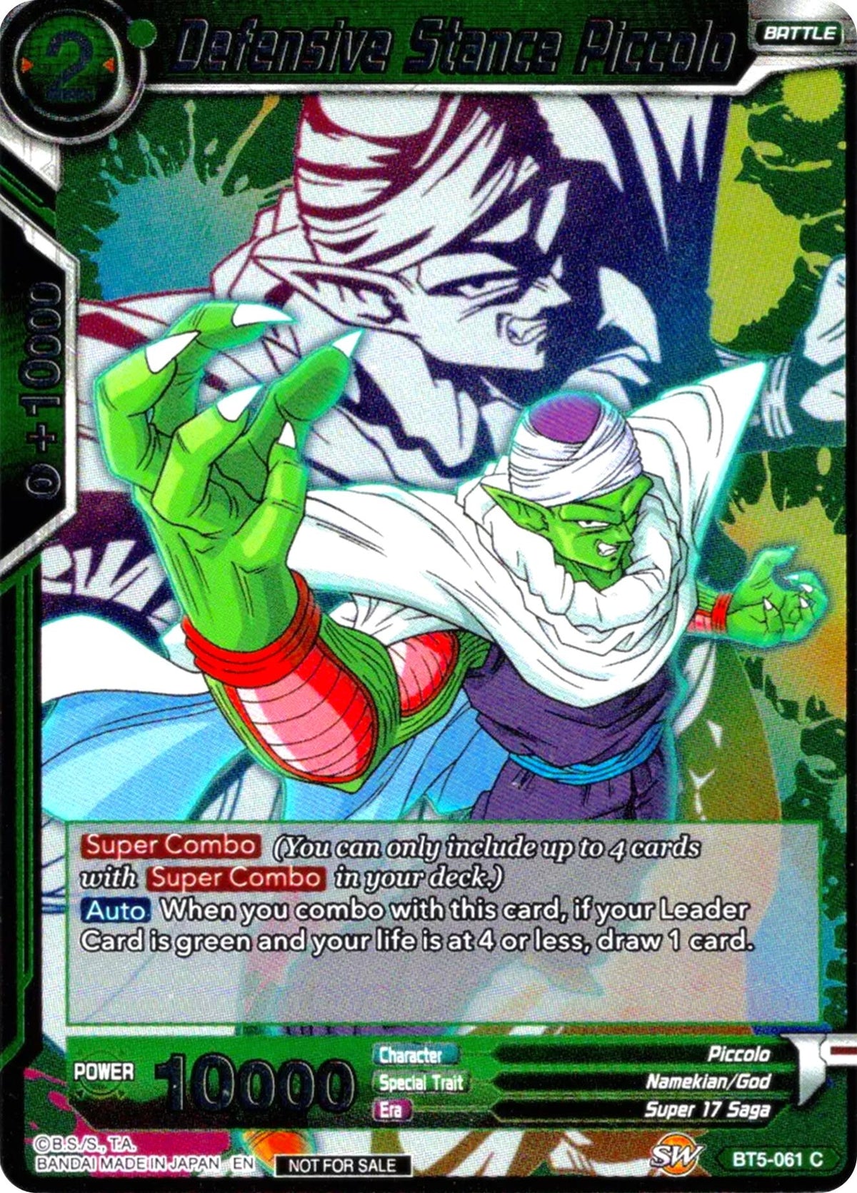 Image for Defensive Stance Piccolo (Event Pack 4) (BT5-061) (PR) - Dragon Ball Super: Masters