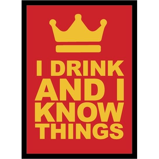 Image for Double Matte Art Sleeve - I Drink and I Know Things (50-Pack) - Card Sleeves