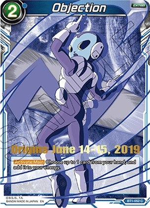 Image for Objection (Alternate Art) (Origins 2019) (BT1-052) (TPR) - Dragon Ball Super: Masters