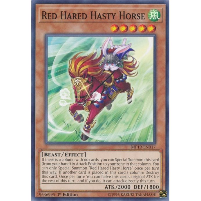 Image for Red Hared Hasty Horse (MP19-EN017) (MP19) - YuGiOh