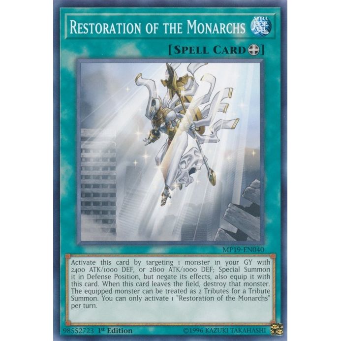 Image for Restoration of the Monarchs (MP19-EN040) (MP19) - YuGiOh