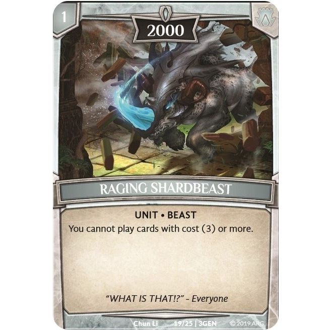 Image for Raging Shardbeast (19/25 | 3GEN) (GEN) - Argent Saga TCG
