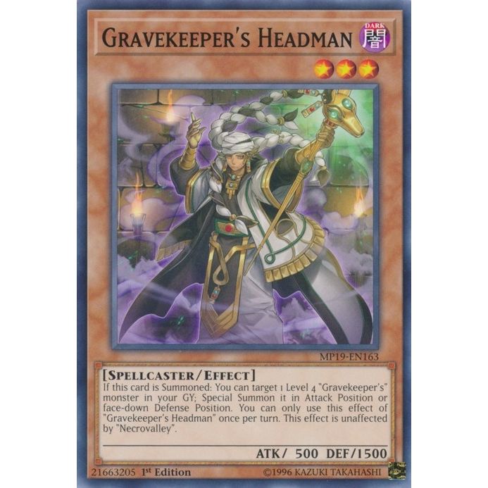 Image for Gravekeeper's Headman (MP19-EN163) (MP19) - YuGiOh