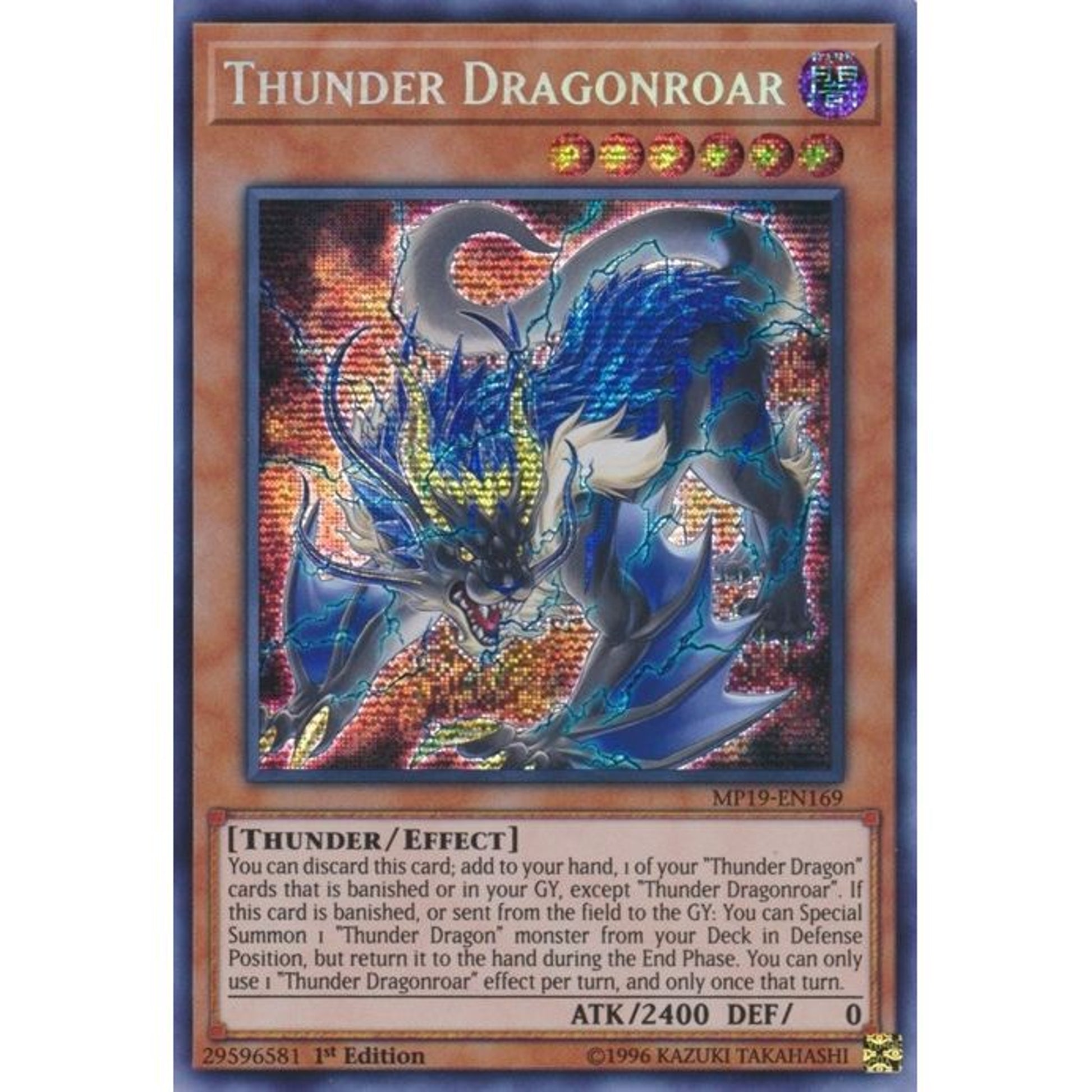 Image for Thunder Dragonroar (MP19-EN169) (MP19) - YuGiOh