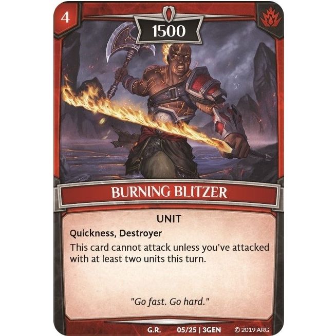Image for Burning Blitzer (5/25 | 3GEN) (GEN) - Argent Saga TCG