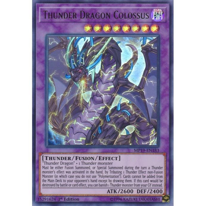 Image for Thunder Dragon Colossus (MP19-EN183) (MP19) - YuGiOh
