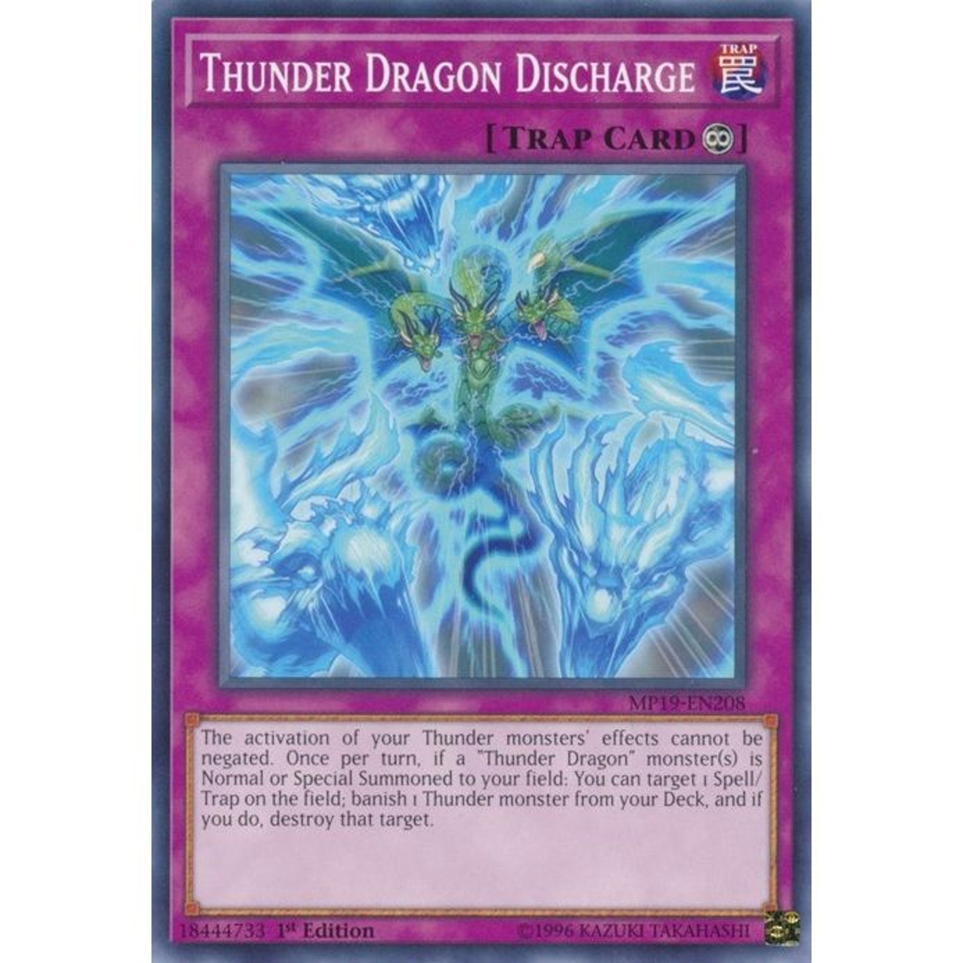 Image for Thunder Dragon Discharge (MP19-EN208) (MP19) - YuGiOh