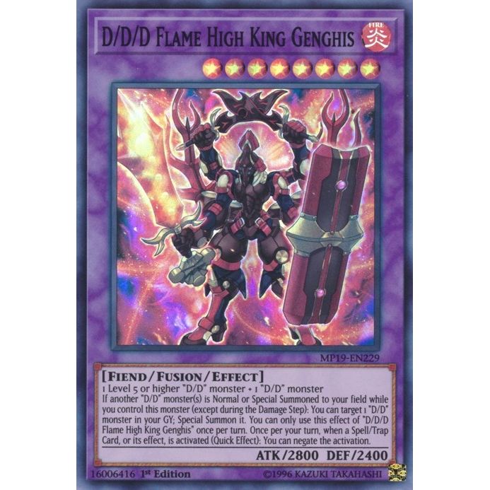 Image for D/D/D Flame High King Genghis (MP19-EN229) (MP19) - YuGiOh