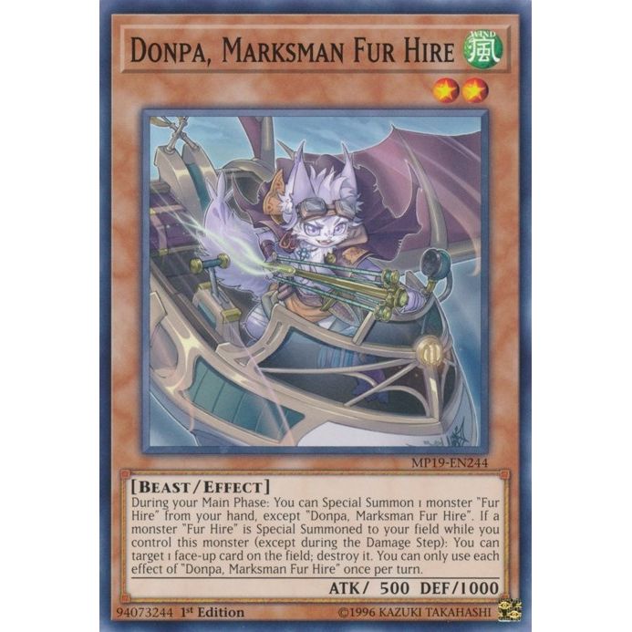 Image for Donpa, Marksman Fur Hire (MP19-EN244) (MP19) - YuGiOh