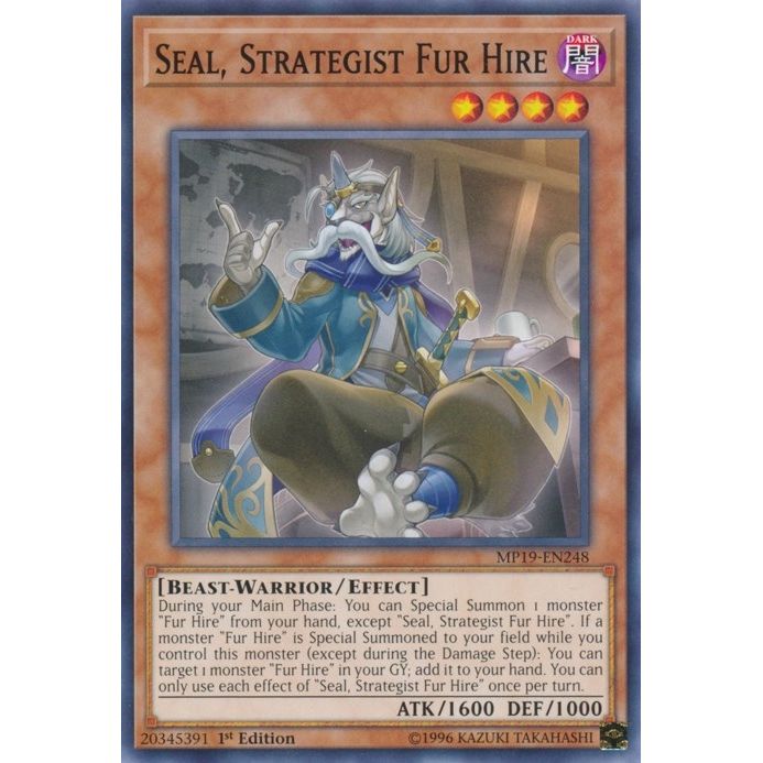 Image for Seal, Strategist Fur Hire (MP19-EN248) (MP19) - YuGiOh