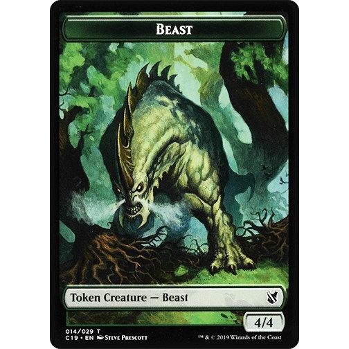 Image for Beast (014) // Wurm Double-Sided Token (14 // 21) (C19) - Magic: The Gathering