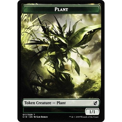 Image for Plant // Snake Double-Sided Token (17 // 20) (C19) - Magic: The Gathering