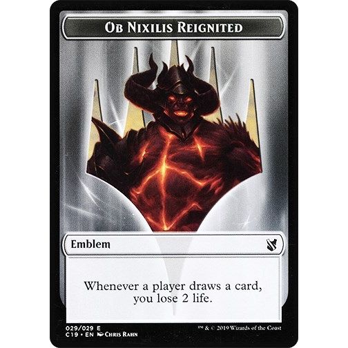 Image for Emblem - Ob Nixilis Reignited // Zombie (010) Double-Sided Token (29 // 10) (C19) - Magic: The Gathering