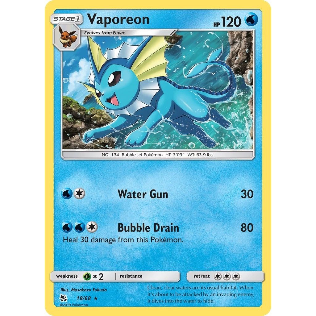 Image for Vaporeon (18/68) (HIF) - Pokemon