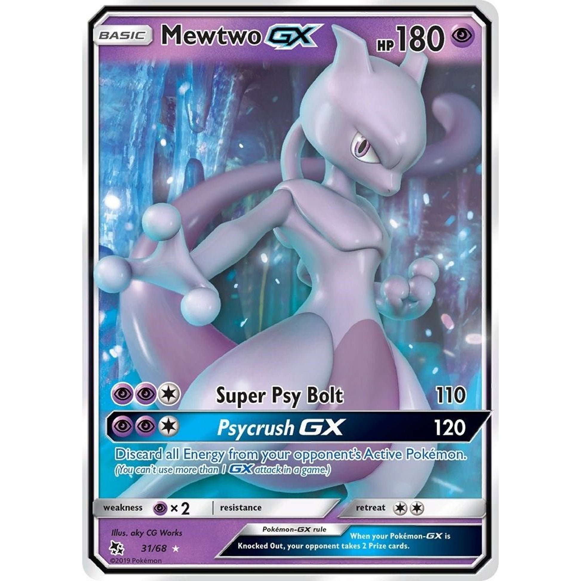 Image for Mewtwo GX (31/68) (HIF) - Pokemon