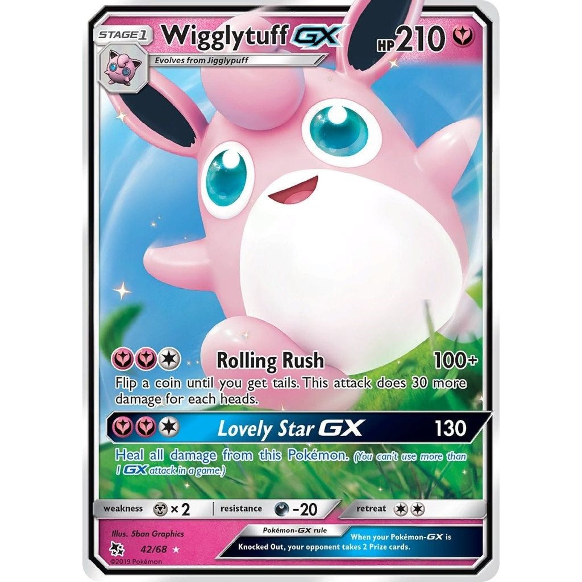 Image for Wigglytuff GX (42/68) (HIF) - Pokemon