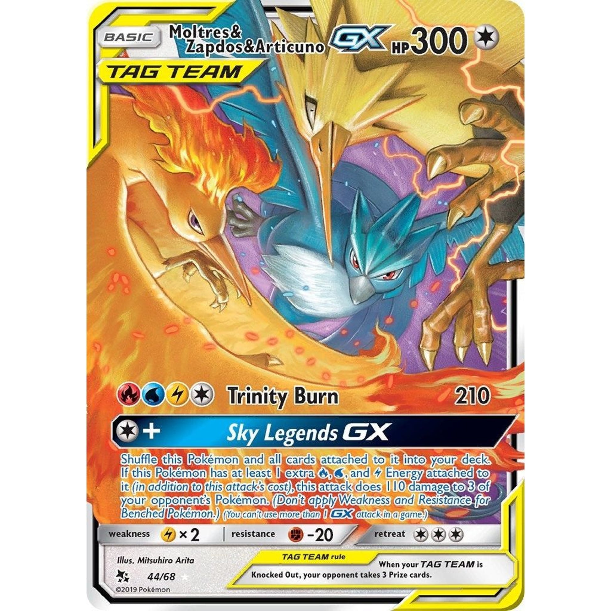 Image for Moltres & Zapdos & Articuno GX (44/68) (HIF) - Pokemon