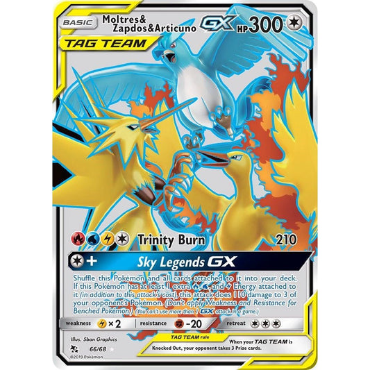 Image for Moltres & Zapdos & Articuno GX (Full Art) (66/68) (HIF) - Pokemon