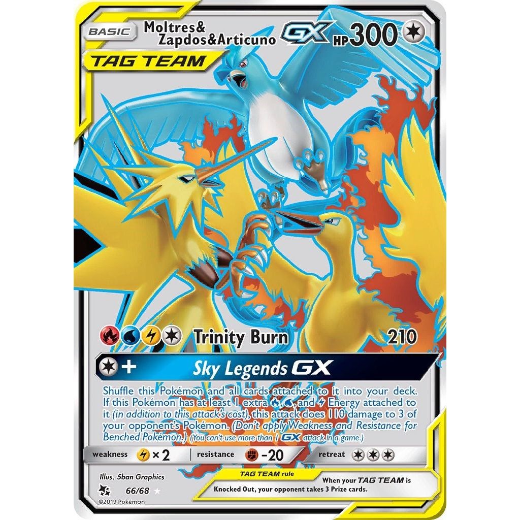 Image for Moltres & Zapdos & Articuno GX (Full Art) (66/68) (HIF) - Pokemon
