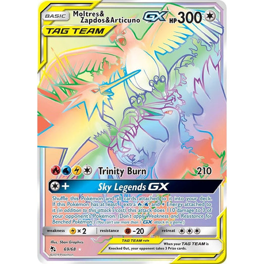 Image for Moltres & Zapdos & Articuno GX (Secret) (69/68) (HIF) - Pokemon