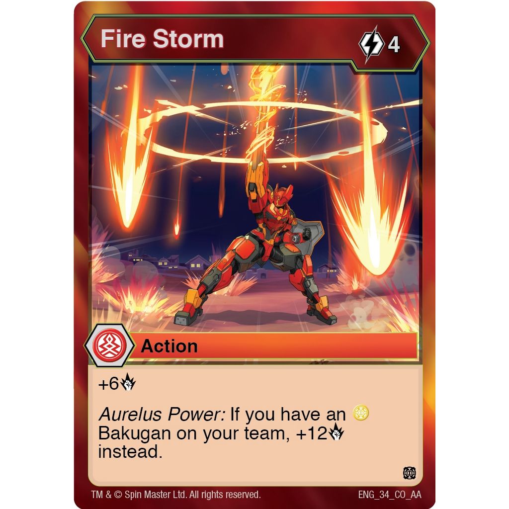 Image for Fire Storm (34) (AA) - Bakugan TCG