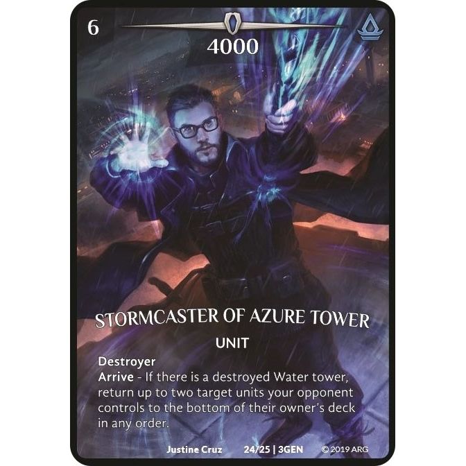 Image for Stormcaster of Azure Tower (24/25 | 3GEN) (GEN) - Argent Saga TCG
