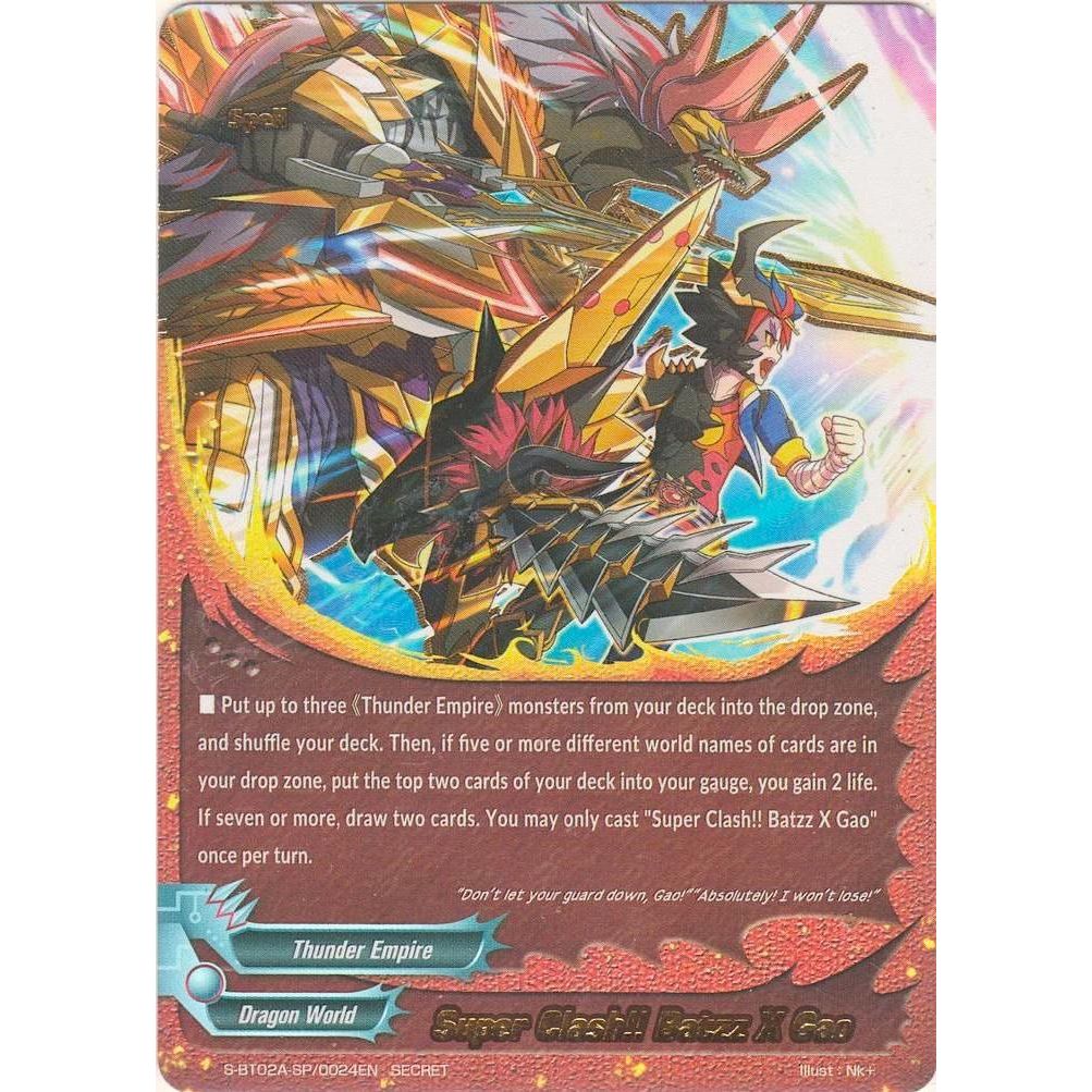 Image for Super Clash!! Batzz X Gao (S-BT02A-SP/0024EN) (S-BT02A) - Future Card BuddyFight