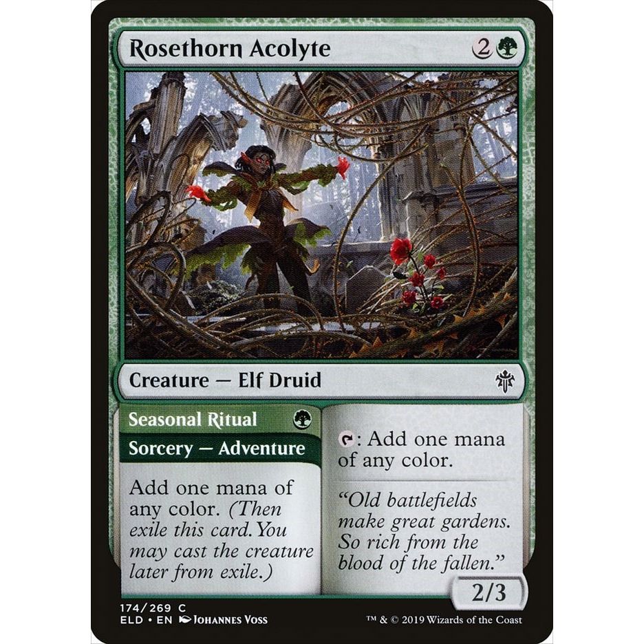 Image for Rosethorn Acolyte (174) (ELD) - Magic: The Gathering
