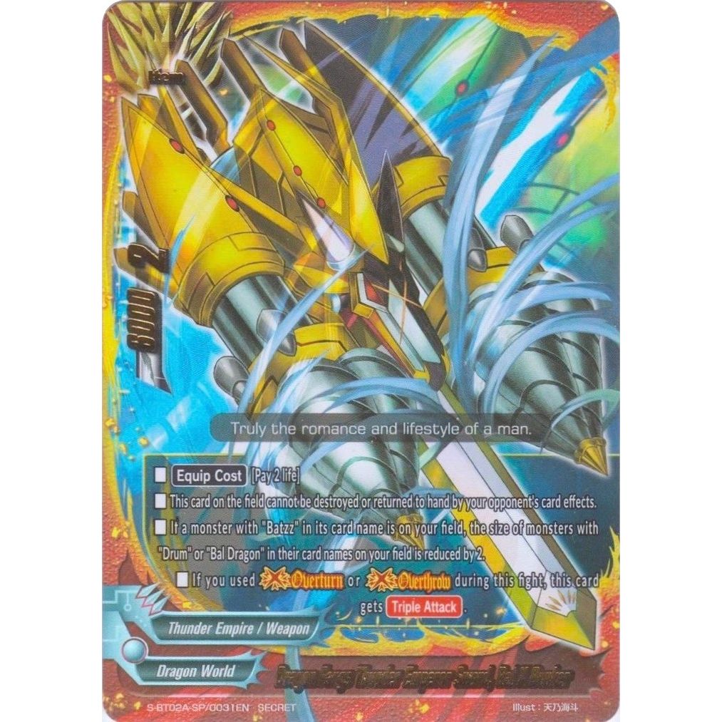 Image for Dragon Fangs Thunder Emperor Sword, Bal X Bunker (S-BT02A-SP/0031EN) (S-BT02A) - Future Card BuddyFight