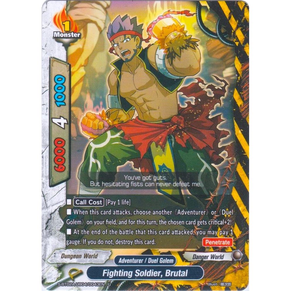 Image for Fighting Soldier, Brutal (S-BT02A-UB04/0043EN) (S-BT02A) - Future Card BuddyFight