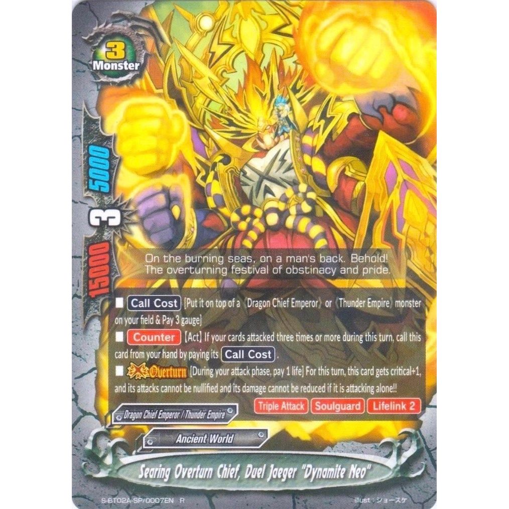 Image for Searing Overturn Chief, Duel Jaeger "Dynamite Neo" (S-BT02A-SP/0007EN) (S-BT02A) - Future Card BuddyFight