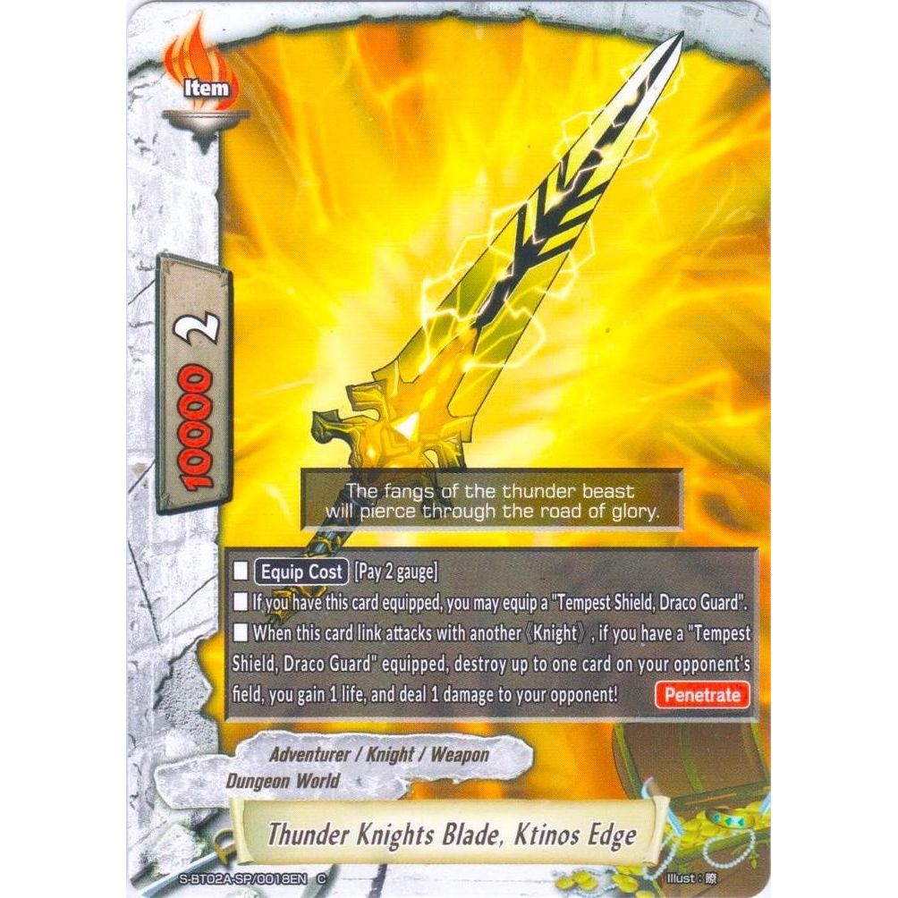 Image for Thunder Knights Blade, Ktinos Edge (S-BT02A-SP/0018EN) (S-BT02A) - Future Card BuddyFight