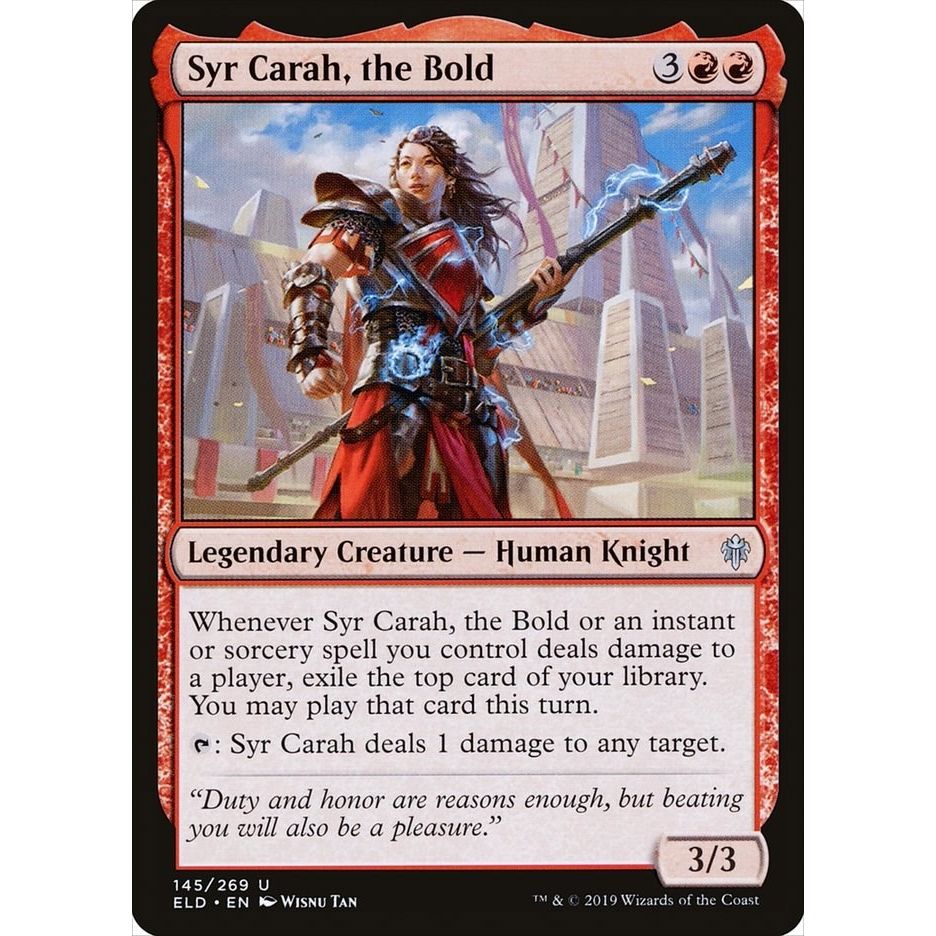 Image for Syr Carah, the Bold (145) (ELD) - Magic: The Gathering