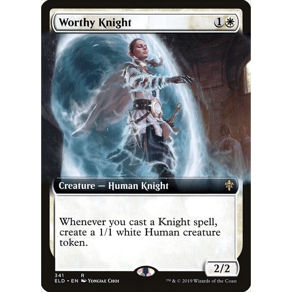 Image for Worthy Knight (Extended Art) (341) (ELD) - Magic: The Gathering