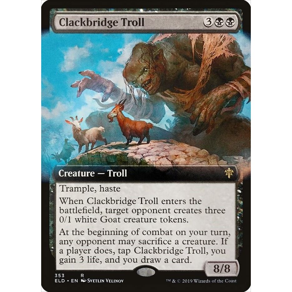 Image for Clackbridge Troll (Extended Art) (353) (ELD) - Magic: The Gathering