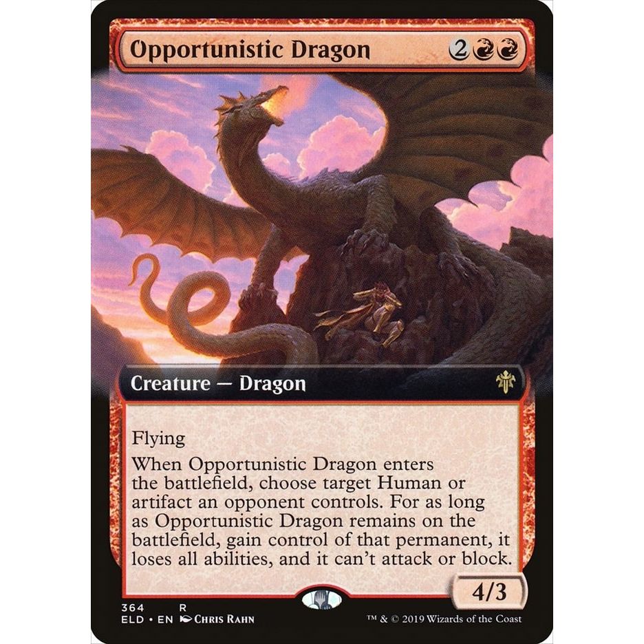 Image for Opportunistic Dragon (Extended Art) (364) (ELD) - Magic: The Gathering