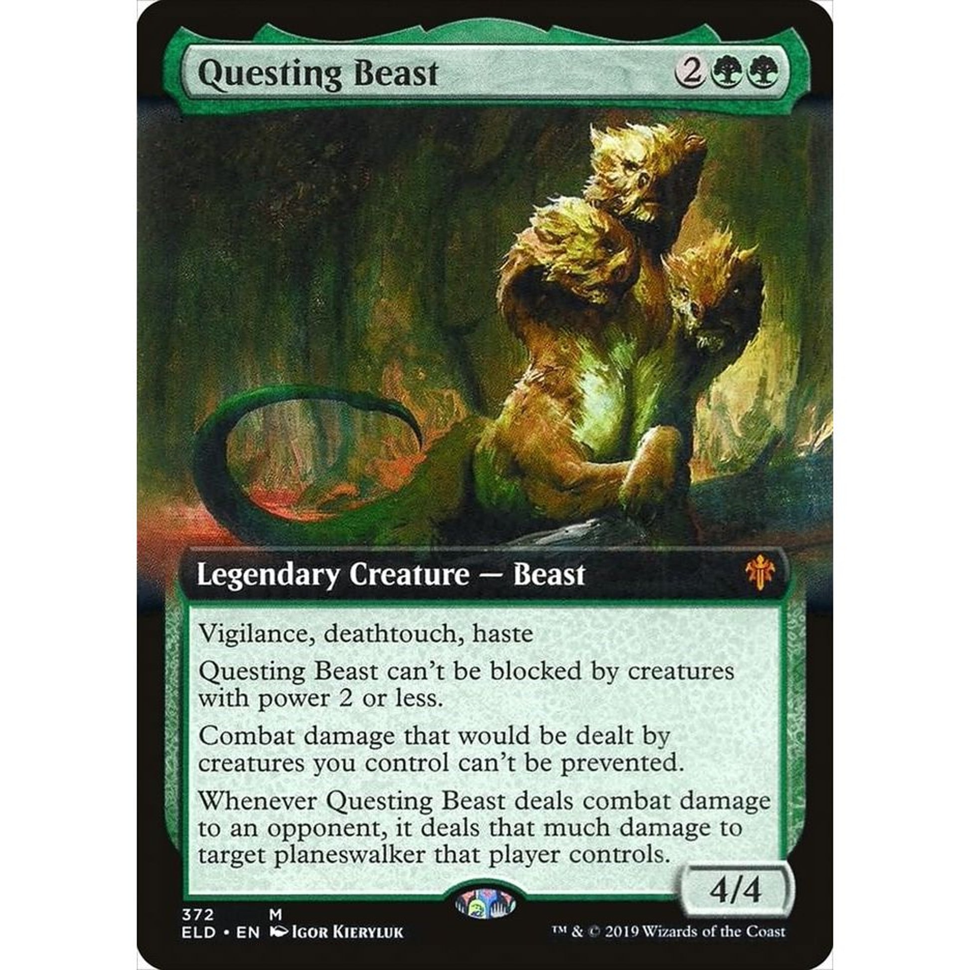 Image for Questing Beast (Extended Art) (372) (ELD) - Magic: The Gathering