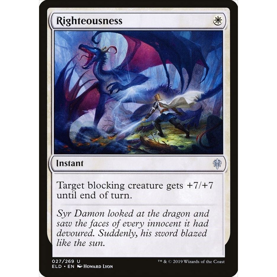 Image for Righteousness (27) (ELD) - Magic: The Gathering