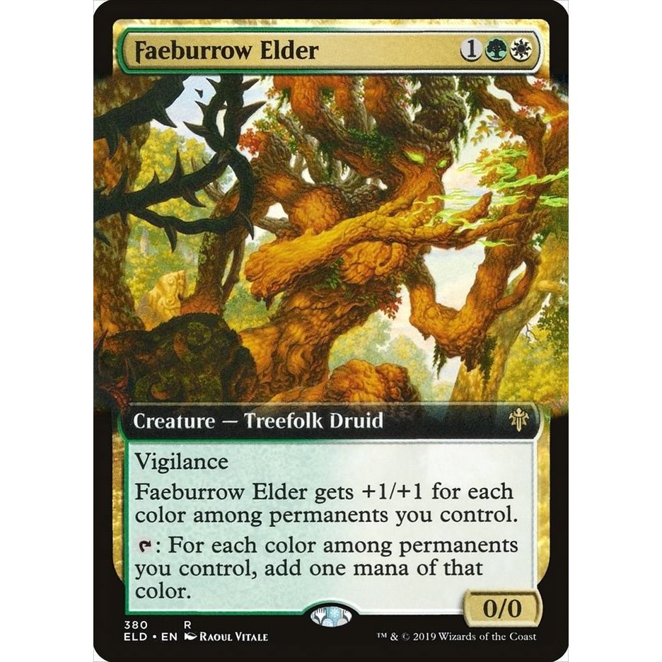 Image for Faeburrow Elder (Extended Art) (380) (ELD) - Magic: The Gathering