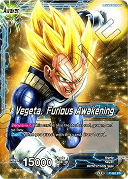 Image for Vegeta // Vegeta, Furious Awakening (Draft Box 04 Tournament) (P-163) (PR) - Dragon Ball Super: Masters