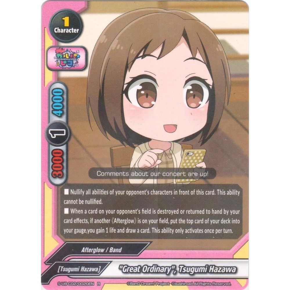 Image for "Great Oridinary", Tsugumi Hazawa (S-UB-C02/0020EN) (S-UB-C02) - Future Card BuddyFight