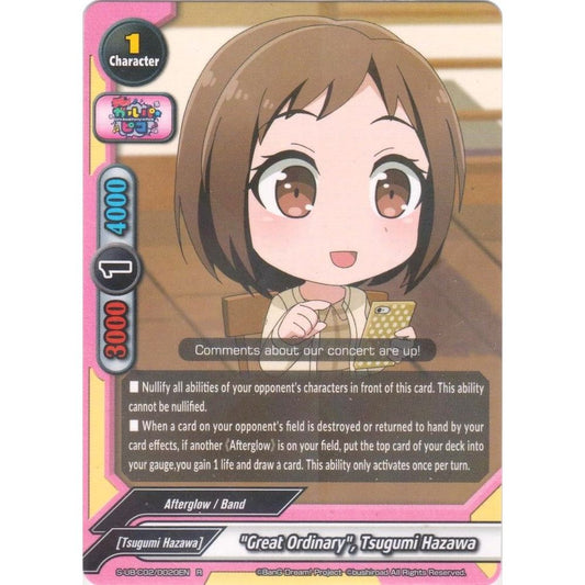 Image for "Great Oridinary", Tsugumi Hazawa (S-UB-C02/0020EN) (S-UB-C02) - Future Card BuddyFight