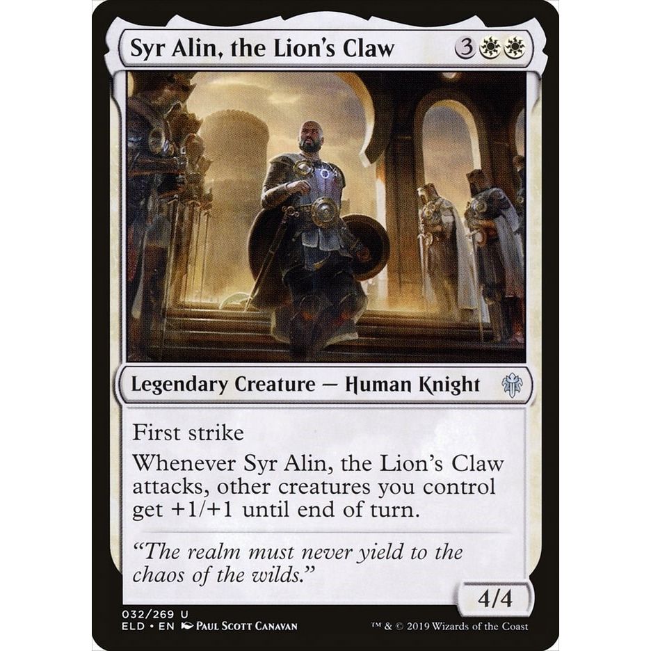 Image for Syr Alin, the Lion's Claw (32) (ELD) - Magic: The Gathering