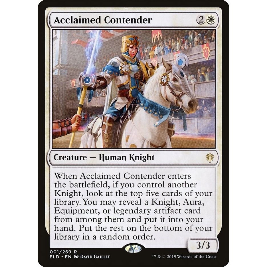 Image for Acclaimed Contender (1) (ELD) - Magic: The Gathering