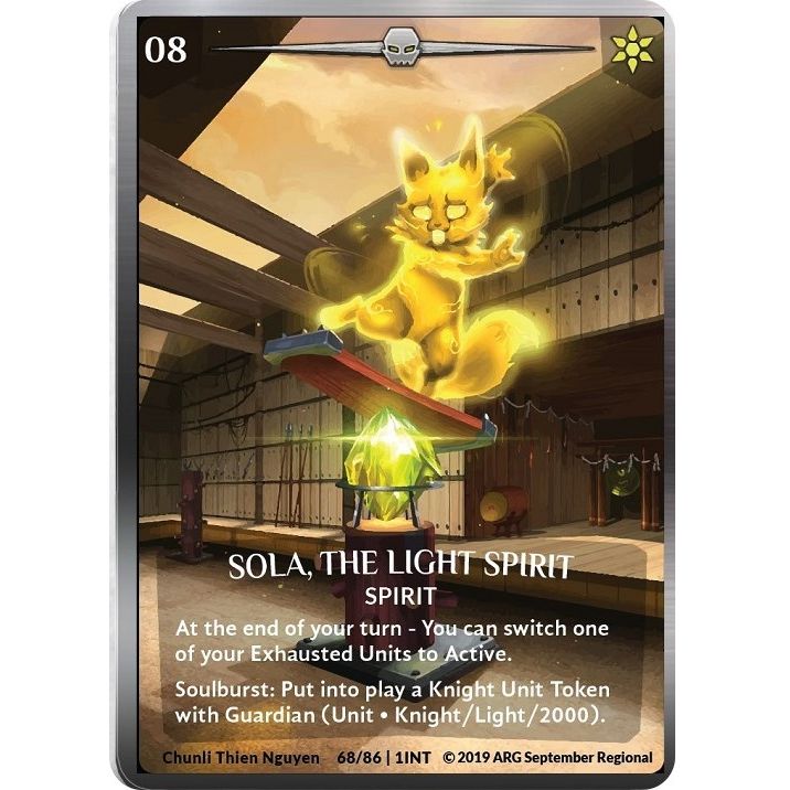 Image for Sola, the Light Spirit (Silver Metal) (ARG September 2019 Regional) (68/86 | 1INT) (PR) - Argent Saga TCG