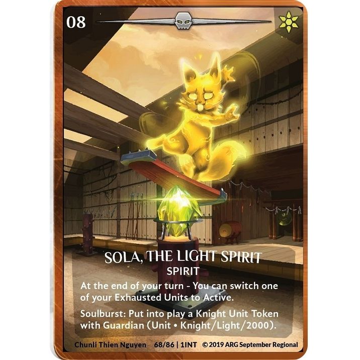 Image for Sola, the Light Spirit (Bronze Metal) (ARG September 2019 Regional) (68/86 | 1INT) (PR) - Argent Saga TCG