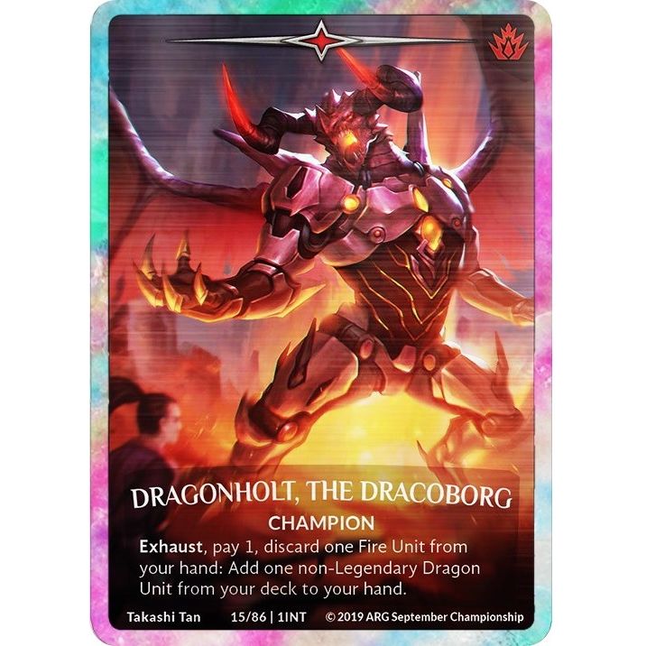 Image for Dragonholt, the Dracoborg (Rainbow Metal) (ARG September 2019 Championship) (15/86 | 1INT) (PR) - Argent Saga TCG
