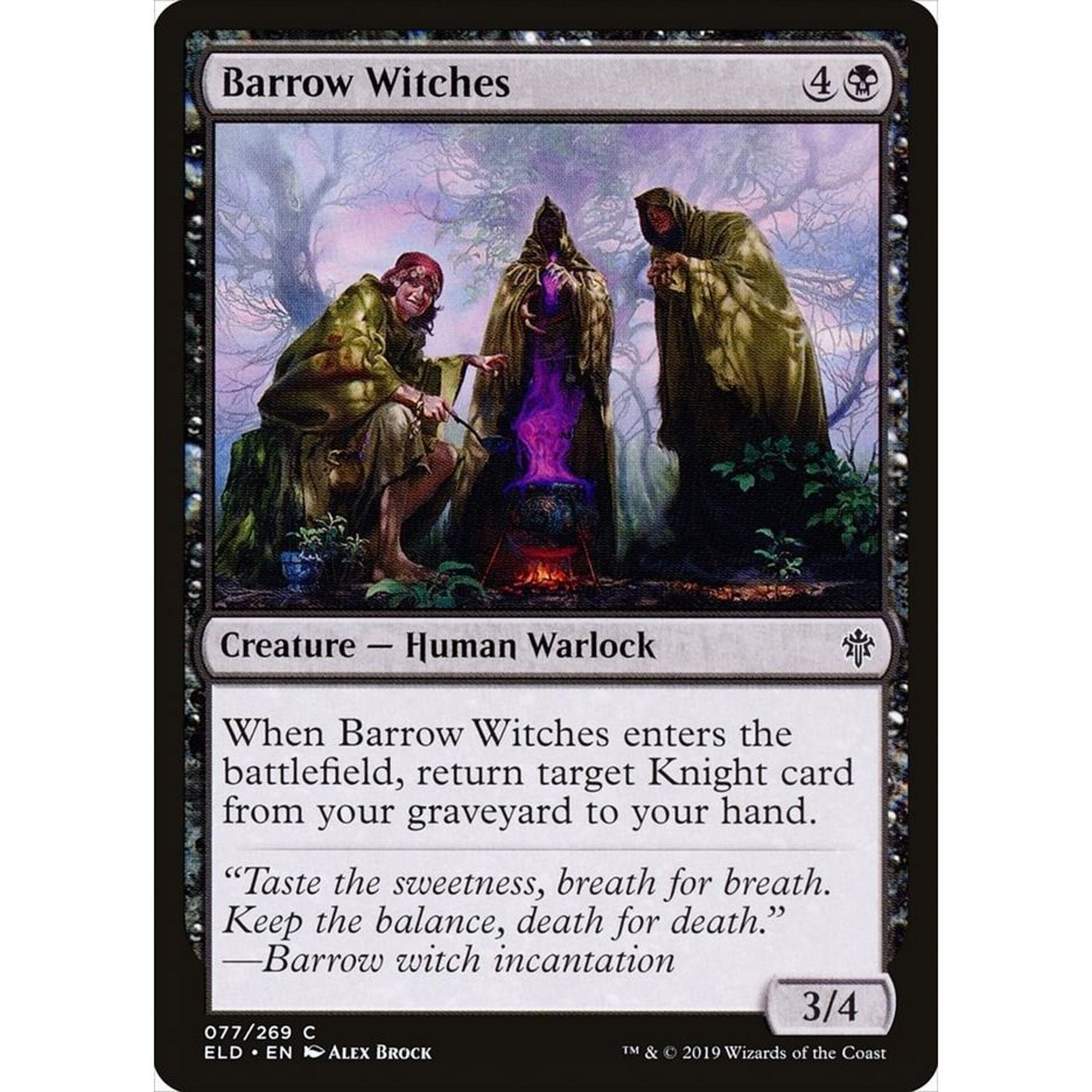 Image for Barrow Witches (77) (ELD) - Magic: The Gathering