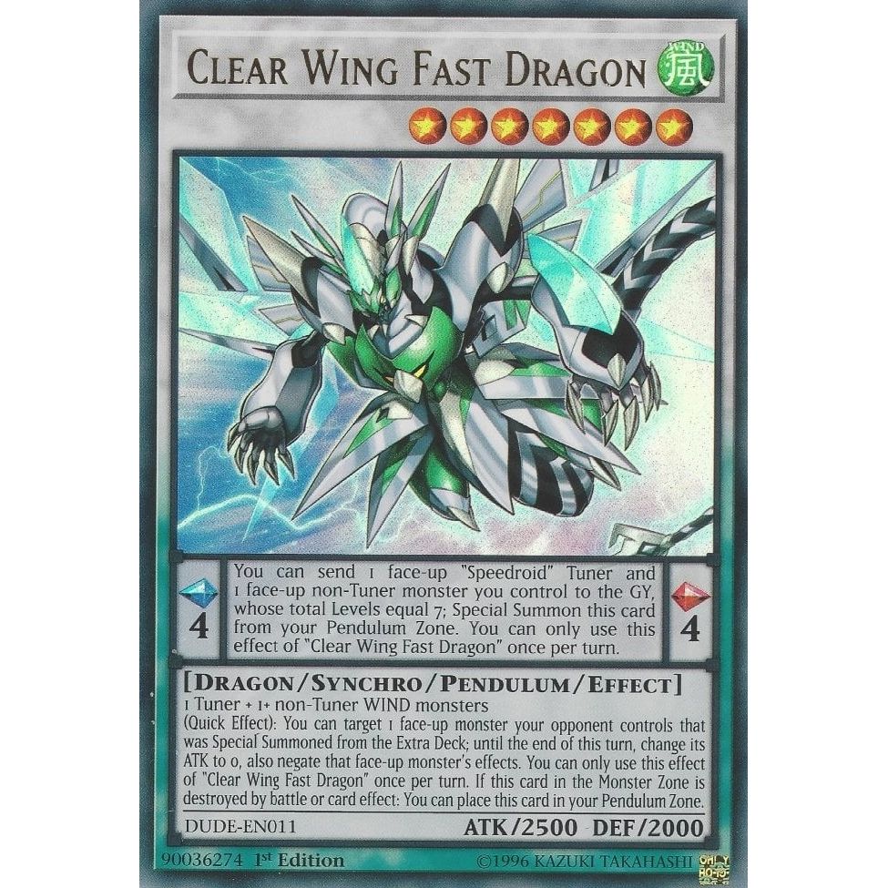 Image for Clear Wing Fast Dragon (DUDE-EN011) (DUDE) - YuGiOh
