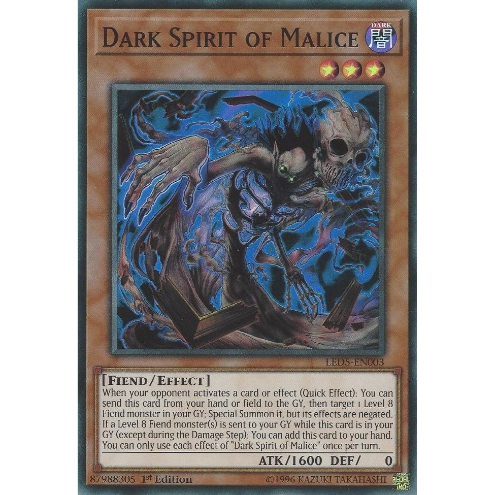 Image for Dark Spirit of Malice (LED5-EN003) (LED5) - YuGiOh